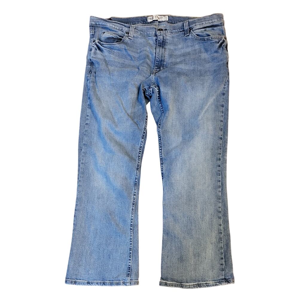 True Craft Men's Straight Leg Denim Blue Jeans Size 40W x 30L (Actual)